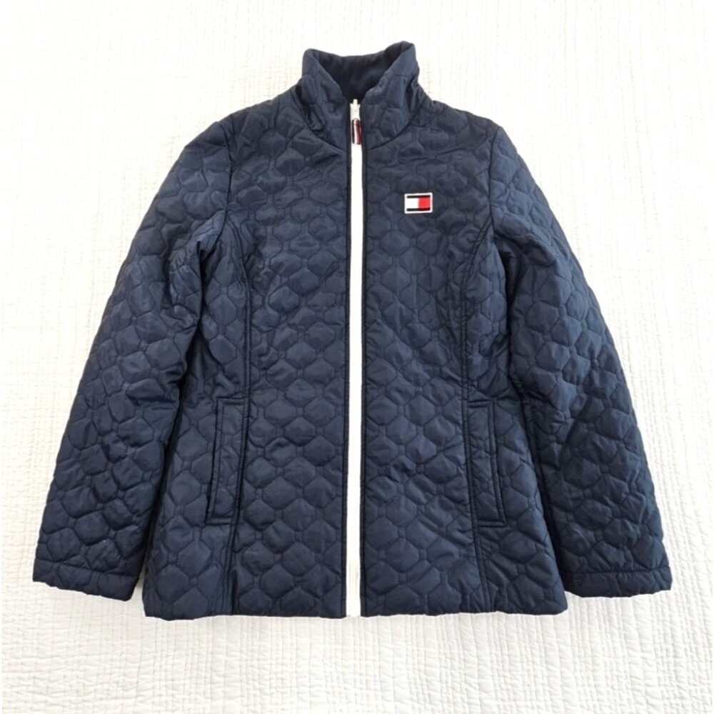 Tommy Hilfiger 3in1 Quilted Full Zip Jacket Women’s S All Weather System Blue LS
